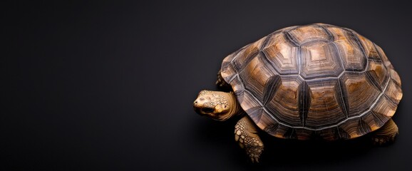 Obraz premium Intricate close-up of a tortoise turtle revealing unique texture patterns and natural beauty in wildlife