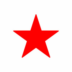 red star isolated on white background