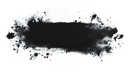 Fototapeta premium Abstract Black Ink Splatter on White Background