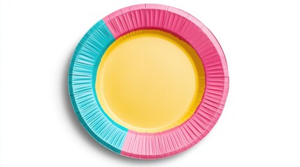 Bright Colorful Paper Plate for Festive Occasions and Events