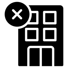 Obraz premium Hotel remove solid icon 