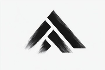 Obraz premium A flat, monochromatic depiction of a covenant symbol, using sharp triangles and subtle gradients for a modern look