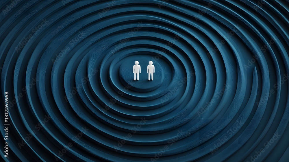 Poster ripple effect surrounding figures symbolizing the power of empathy in action