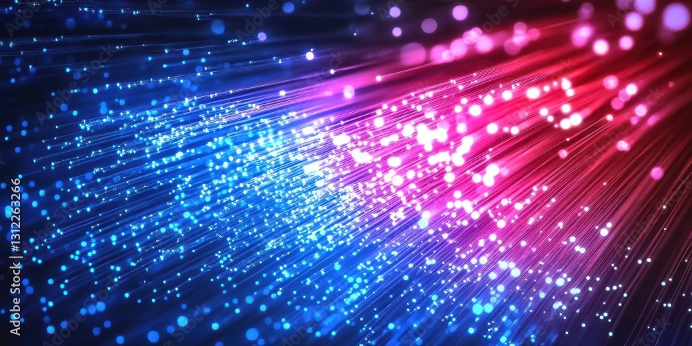 Aufkleber colorful light trails create a vibrant atmosphere in an abstract digital representation of data tran