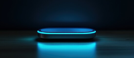 Futuristic Glowing Platform: A Cyberpunk-Style Display