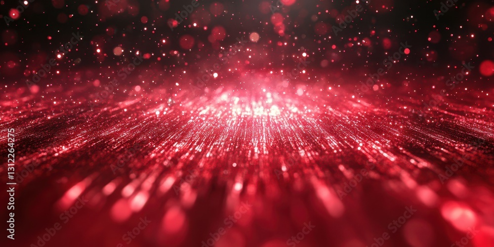 Aufkleber red shimmering lights create a captivating visual effect in a dynamic abstract background