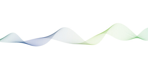 Colorful gradient abstract wave lines poster, vector illustration isolated on white.