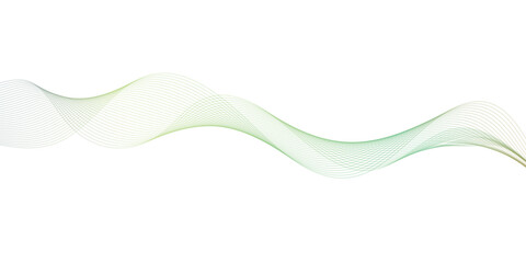 Colorful gradient abstract wave lines poster, vector illustration isolated on white.