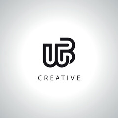 Initial WB BW Logo Template With Vector Eps.