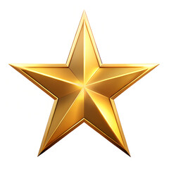 gold star isolated on white background Generative Ai