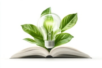 A minimalist depiction of a glowing energy-efficient light bulb icon, with clean lines and a bright green accent on a white background