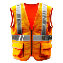 Bright Orange Safety Vest with Reflective Stripes Workwear Protection Gear