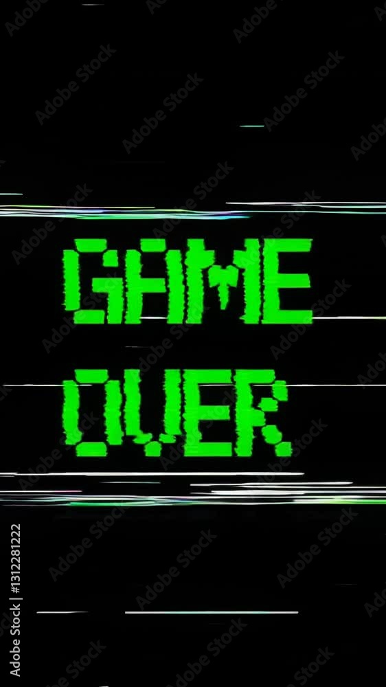 Poster glitchy green 