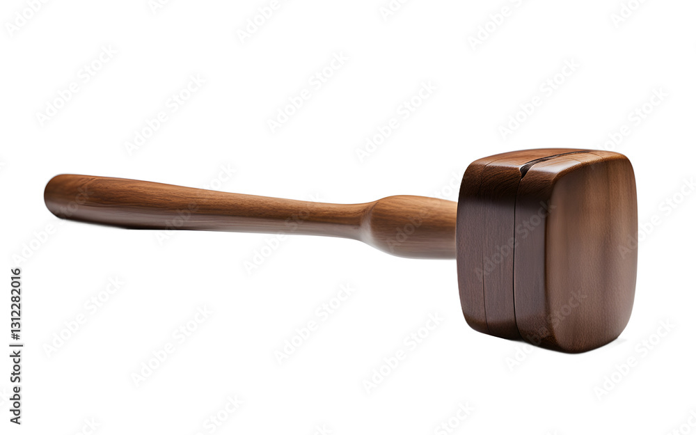 Aufkleber a wooden mallet with a soft striking face, isolated on a empty plain background