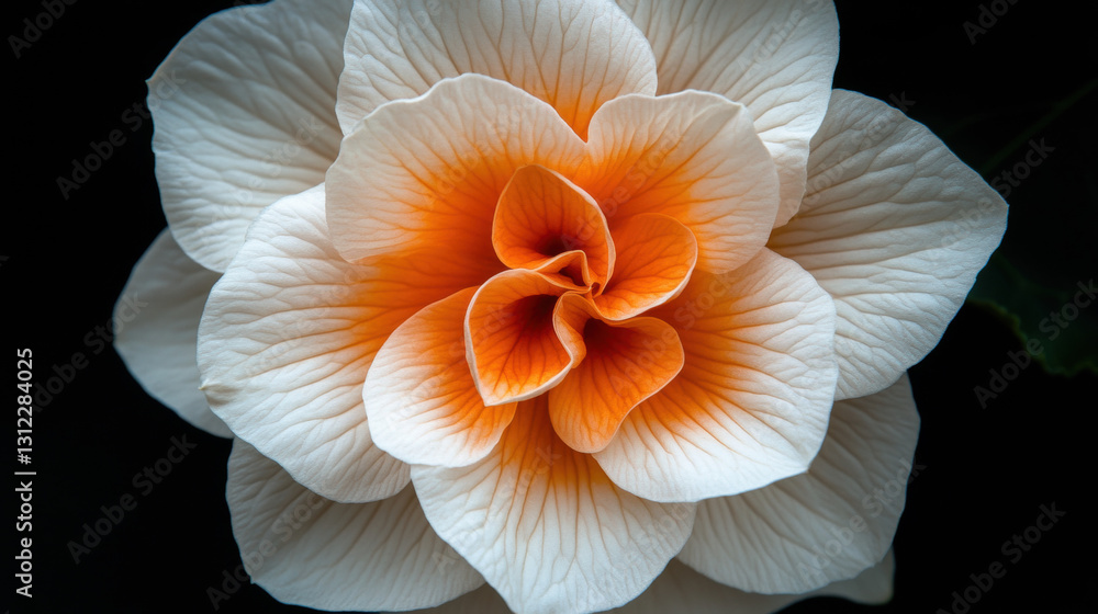 Poster a close-up image highlighting the intricate textures found in a flower's deep center.