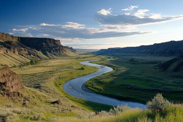 Serene River Valley Scenery
