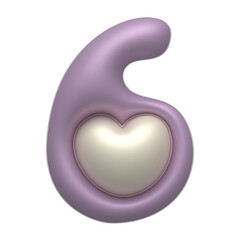 Cute Number 6 with flowers