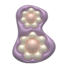 Cute Letter B with flowers