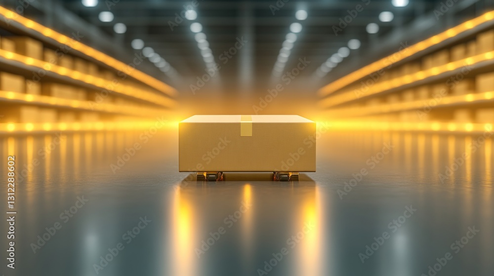 Poster automated warehouse: a single package on a smart conveyor system