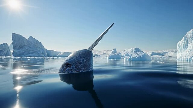 Majestic Narwhal in Arctic Waters