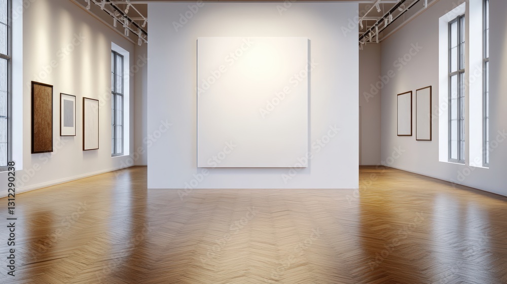 Poster simple room with minimalistic design offering versatile use for various activities and personalizati