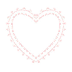 Heart shape pattern color frame design. for decoration, wallpaper, background, invitation card, fabric, tile. heart border.