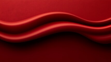 Obraz premium Flowing red fabric on flat surface. Backdrop for elegant invitation or luxurious product presentation
