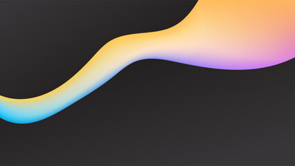 ABSTRACT DARK BACKGROUND PURPLE ORANGE GRADIENT SMOOTH LIQUID COLORFUL DESIGN WITH HAND DRAWN SHAPES VECTOR TEMPLATE GOOD FOR MODERN WEBSITE, WALLPAPER, COVER DESIGN 