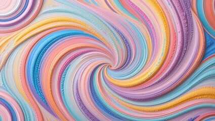 Vibrant Swirling Abstract Pattern in Pastel Colors Creating a Dynamic Motion Effect
