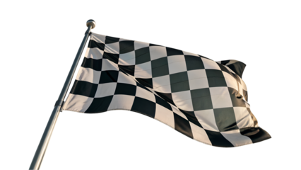 Finish flag white Black and white checkered flag sport and race theme, victory flag. vector isolated transparent background