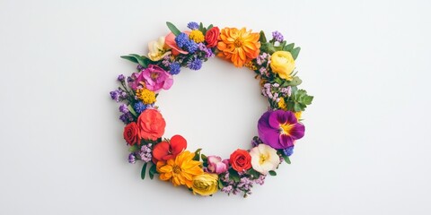 Vibrant Floral Wreath Arrangement