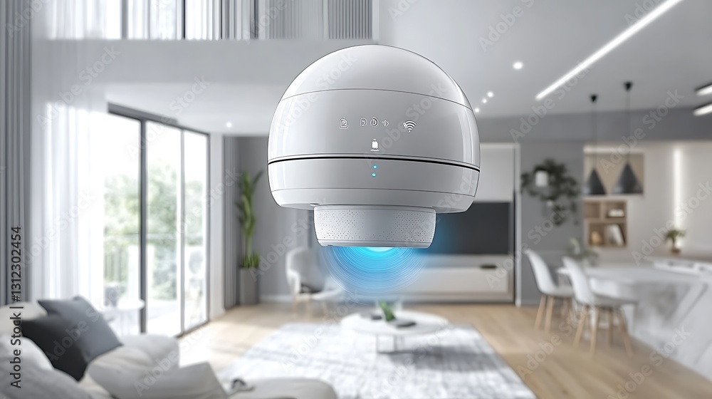 Aufkleber a smart home security system with facial recognition and remote monitoring