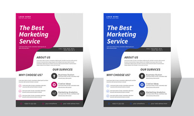 PROFESSIONAL CORPORATE BUSINESS FLYER DESIGN TEMPLATE. perfect for creative professional business. vector template