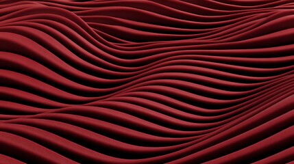 Fototapeta premium Maroon waves flowing on dark backdrop, abstract art background for graphic design and visual communication