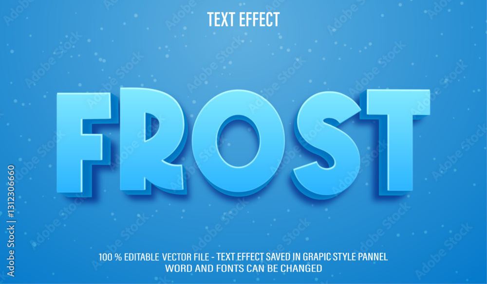 Poster frost 3d editable text effect style