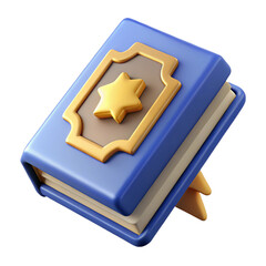 Al Quran 3D illustration with a realistic holy book design for Islamic religious and educational themes  
