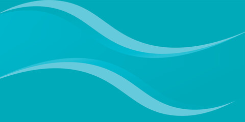 Abstract modern light blue motion curves element on blue background. Vector illustration with horizontal layout. memphis style with circle, dot pattern and square element.