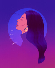 Woman and the moon © Magdalena Pankiewicz