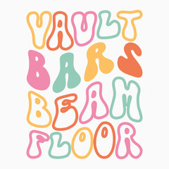 Vault Bars Beam Floor Retro SVG PNG Sublimation t shirt design
