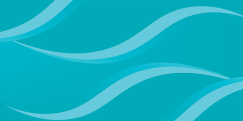 Abstract modern light blue motion curves element on blue background. Vector illustration with horizontal layout. memphis style with circle, dot pattern and square element.