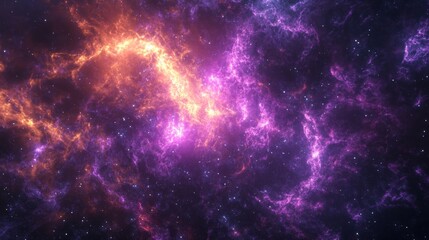 Naklejka premium Beautiful cosmic nebula generative ai