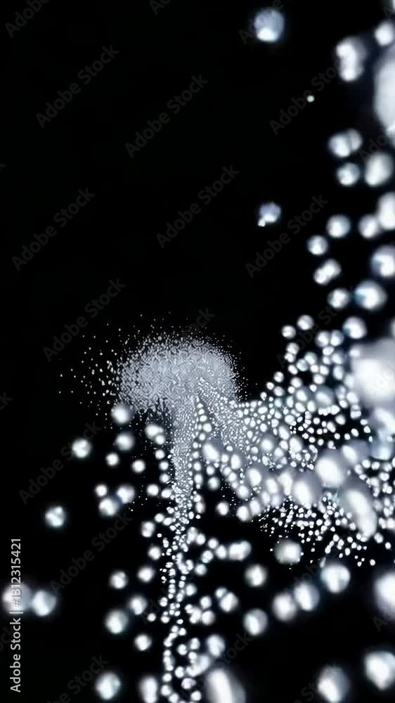 Poster dynamic swirl of sparkling light particles creating cosmic illusions