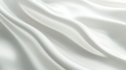 Naklejka premium Smooth White Silk Fabric Wavy Texture Background