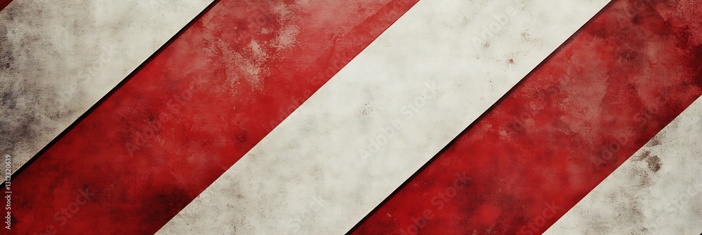 Poster Grungy textured background with diagonal red and white striped pattern perfect for design projects : Generative AI