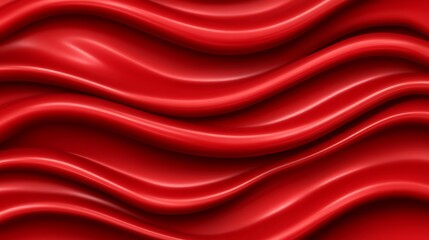 Obraz premium Red Fabric Texture Waves of satin creating abstract folds for background and design material