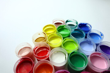 Materials for children creativity on light background                 
