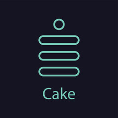 Cake menu icon for navigation button.