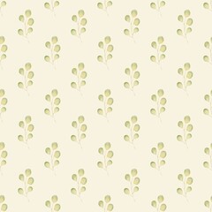 Leaves seamless pattern on background.