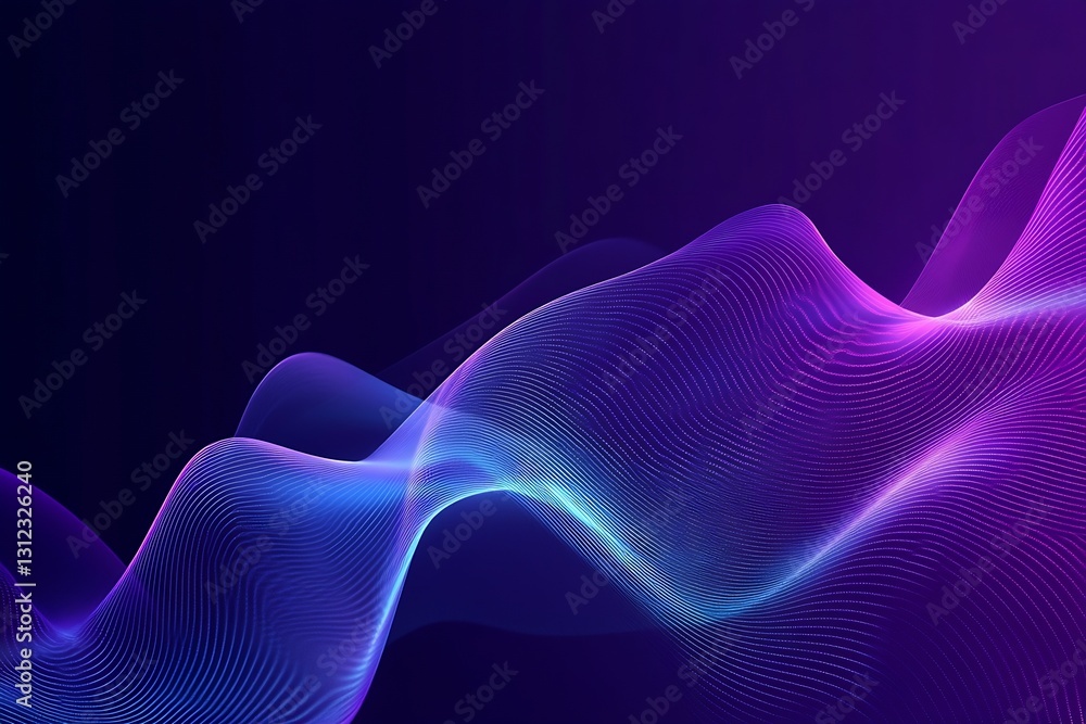 Poster Soft Waves of Light in a Gradient Color Palette Creating an Abstract Background : Generative AI