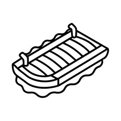 Elegant Raft Outline Vector for Branding
